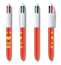 C/25 BOLIGRAFOS BIC 4 COLORES CAMPEONES DEL MUNDO 2026