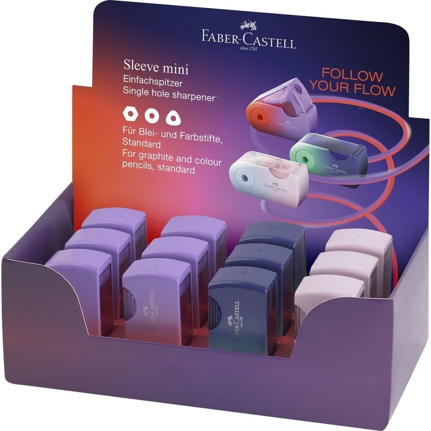 EXP 12 AFILALAPIZ PLASTICO CON DEPOSITO SLEEVE MINI FLOW