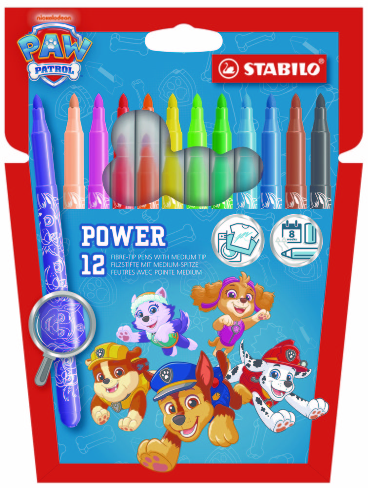 ESTUCHE 12 ROTULADORES STABILO POWER PAW PATROL