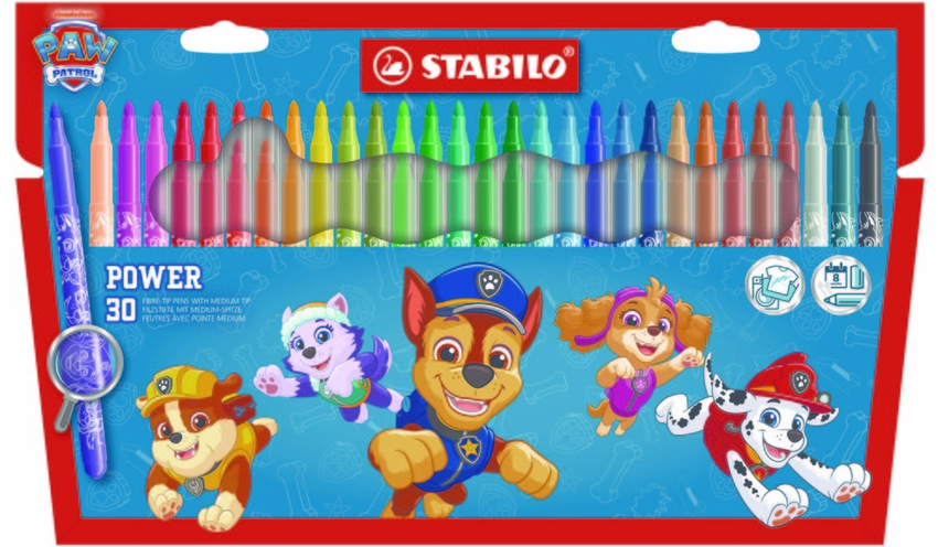 ESTUCHE 30 ROTULADORES STABILO POWER PAW PATROL