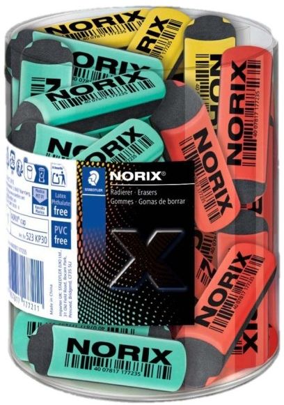 EXP 30 GOMAS DE BORRAR NORIX DISE?O NEGRO