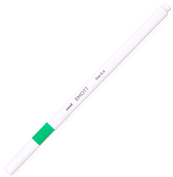 C/10 ROTULADOR UNI EMOTT PUNTA FINA 0,4MM COLOR VERDE N?6