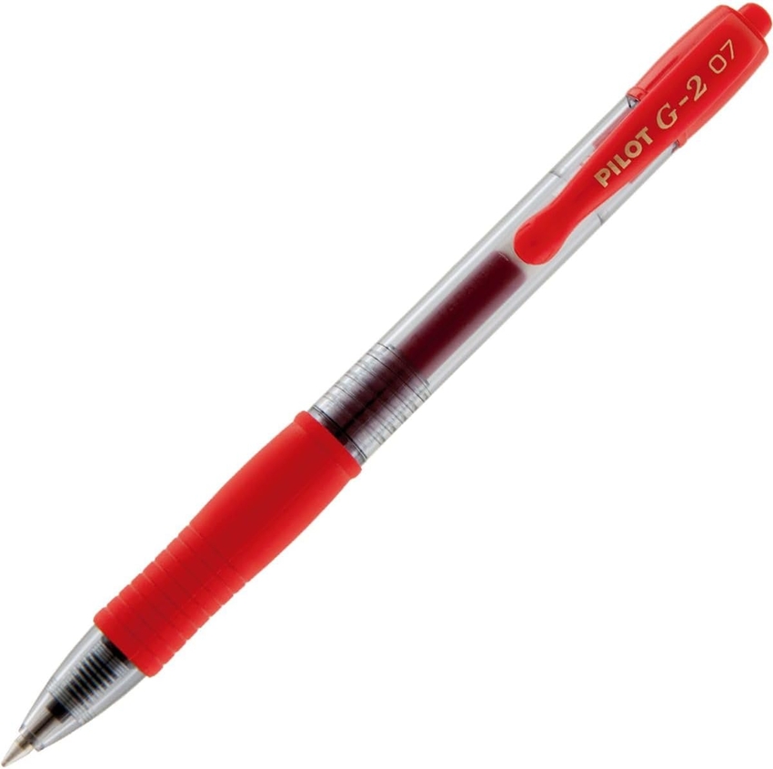 C/12 BOLIGRAFO PILOT G-2 ROJO PUNTA 0,7MM RECICLADO