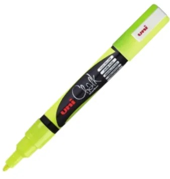 MARCADOR UNI-CHALK PC5M COLOR AMARILLO FLUOR 1.8-2.5MM