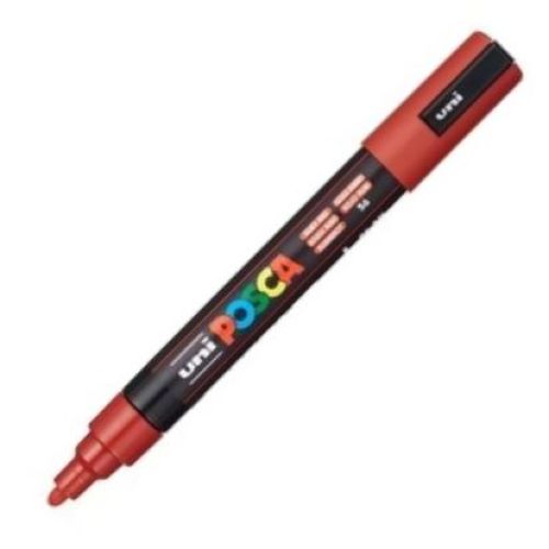 MARCADOR UNI-POSCA PC5M COLOR ROJO RUBI 1.8-2.5MM