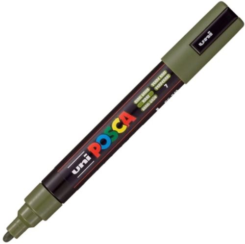 MARCADOR UNI-POSCA PC5M COLOR VERDE KAKI PUNTA 1,8-2,5MM