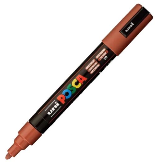 MARCADOR UNI-POSCA PC5M COLOR CASTA?A PUNTA 1,8-2,5MM