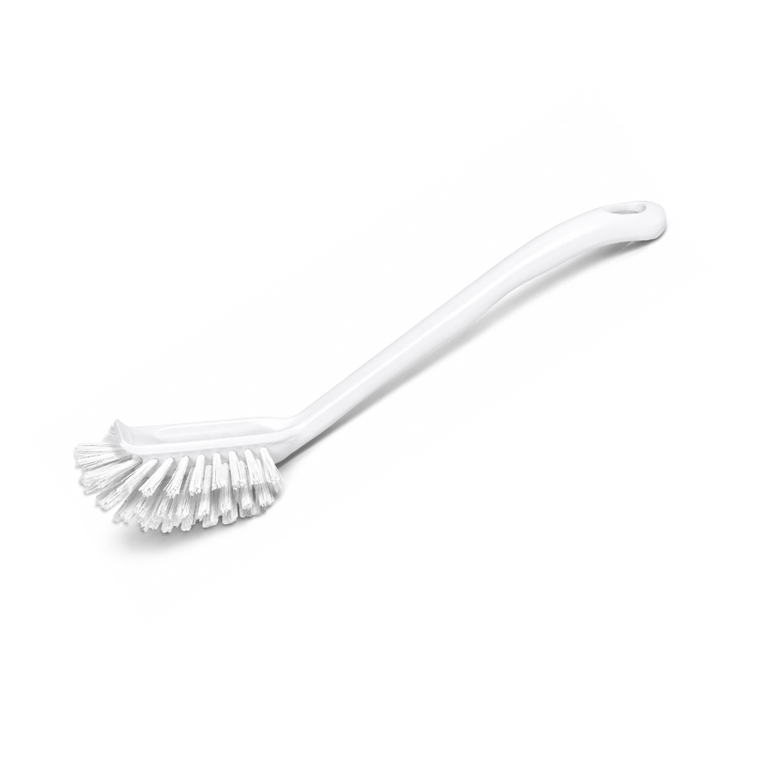 CEPILLO LIMPIA PLATOS CON BORDE RASCADOR BLANCO