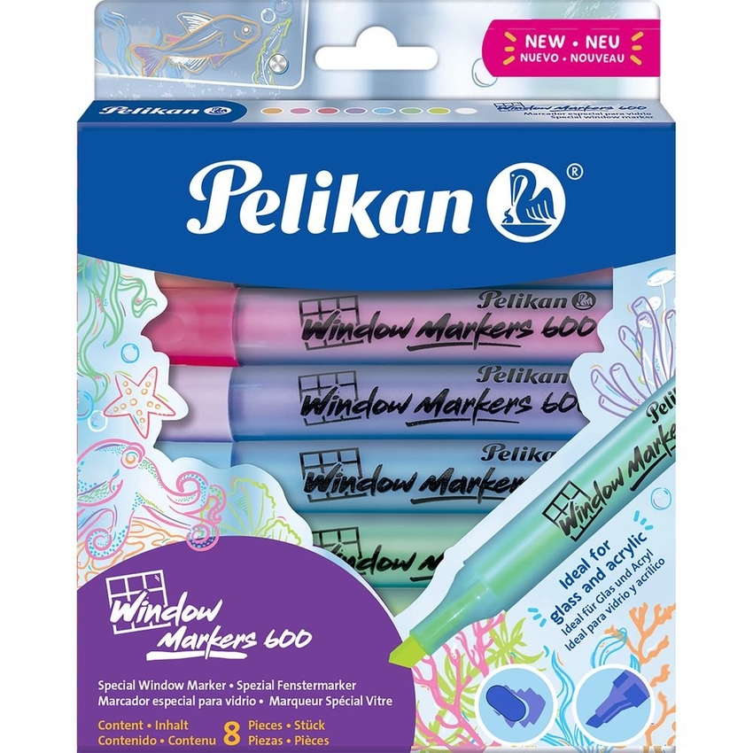 ESTUCHE 8 ROTULADORES VENTANA WINDOW MARKER 600