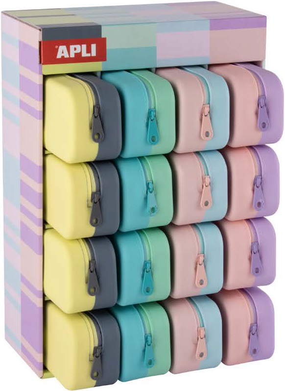 EXP 16 PORTATODOS SILICONA BICOLOR NORDIK COLORES PASTEL