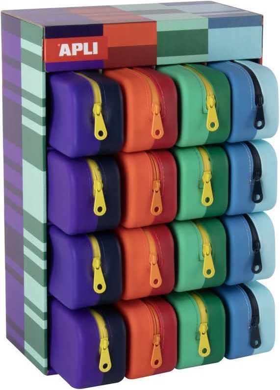 EXP 16 PORTATODOS SILICONA BICOLOR BRIGHT COLORES VIVOS