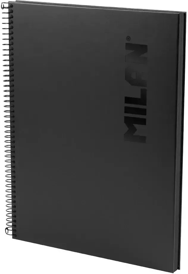 CUADERNO A4 ESPIRAL T.DURA LINEA 80H 95G SHADOW NEGRO