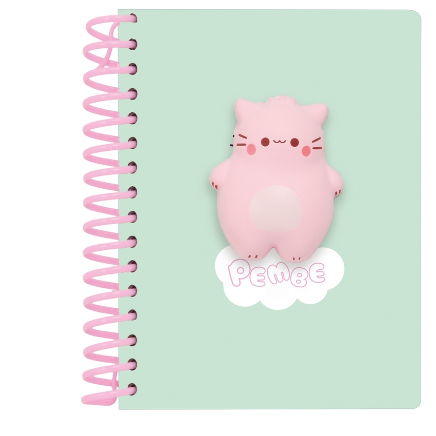 BLOC NOTAS FRONTAL SQUISHY PEMBE PINK CAT 13,5X17,9X1,9CM