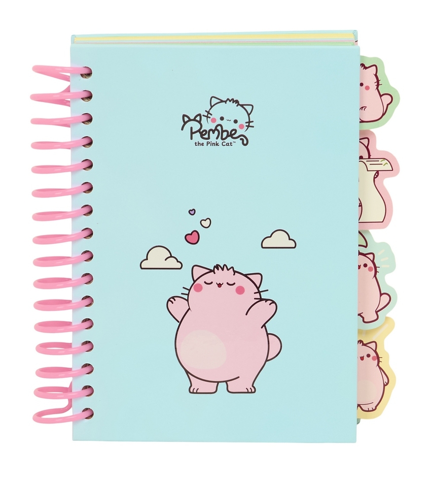 BLOC DE NOTAS A6 PEMBE THE PINK CAT 10,5X14,8CM