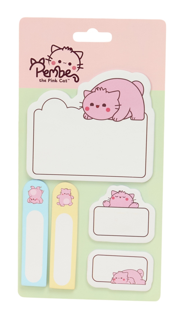 BLISTER POST-ITS PEMBE THE PINK CAT 10X20CM