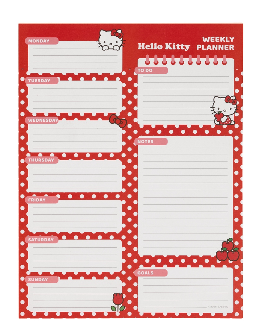 PLANING SEMANAL HELLO KITTY 19X25,5CM