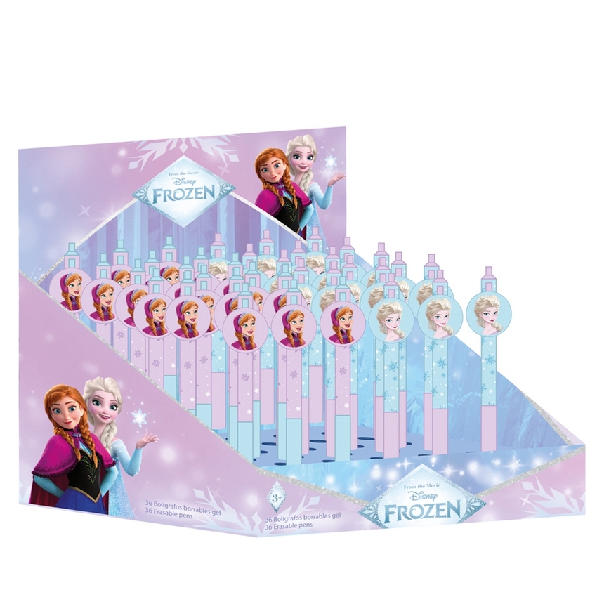 BOLIGRAFOS BORRABLES EN DISPLAY FROZEN 20,2X14,7X21,7CM