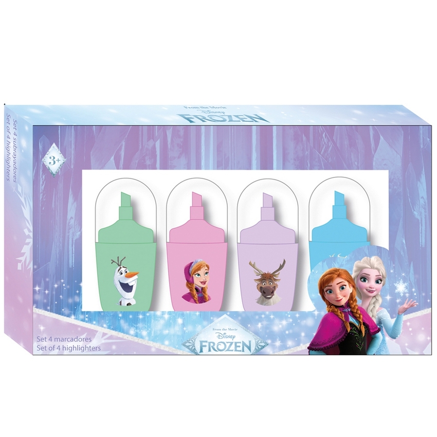 SET 4 ROTULADORES FLUORESCENTES FROZEN 13,2X7,6X1,6CM