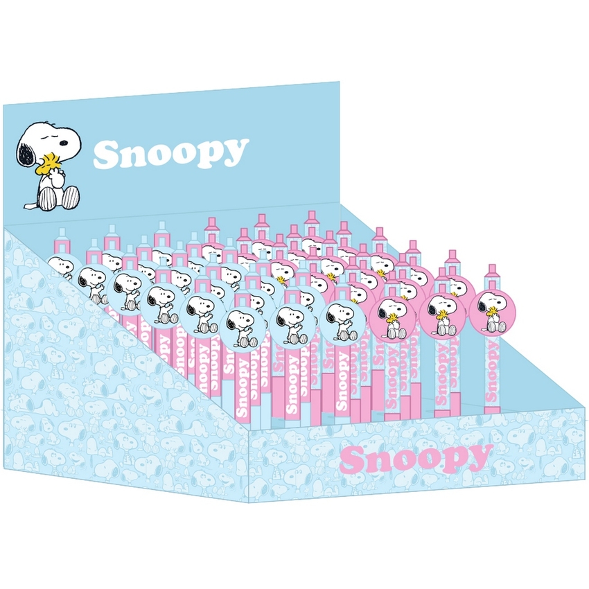 BOLIGRAFOS BORRABLES EN DISPLAY SNOOPY 20,2X14,7X21,7CM