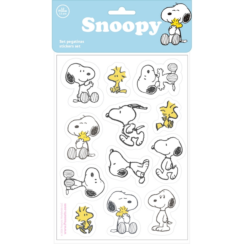 SET PEGATINAS SNOOPY 10,5X14,8CM