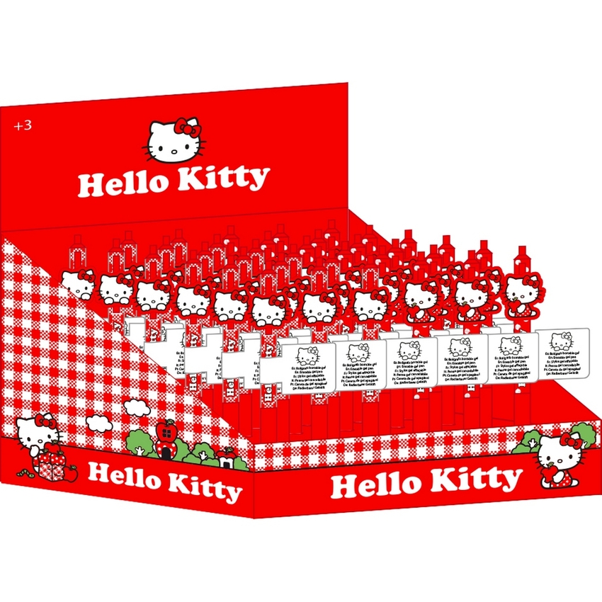 BOLIGRAFOS BORRABLES DISPLAY HELLO KITTY 20,2X14,7X21,7CM