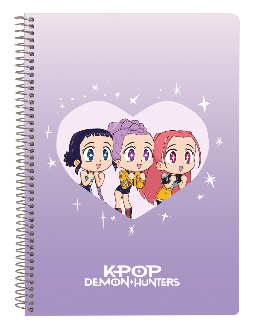 LIBRETA CUARTO 80H T. DURAS KPOP DEMON CHIBI 15,5X22X1CM