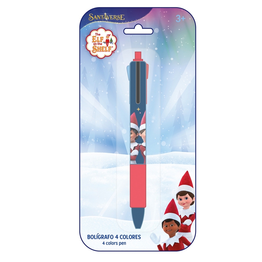 DISPLAY BOLIGRAFO RETRACTIL 4 COLORES SANTAVERSE 8X19CM