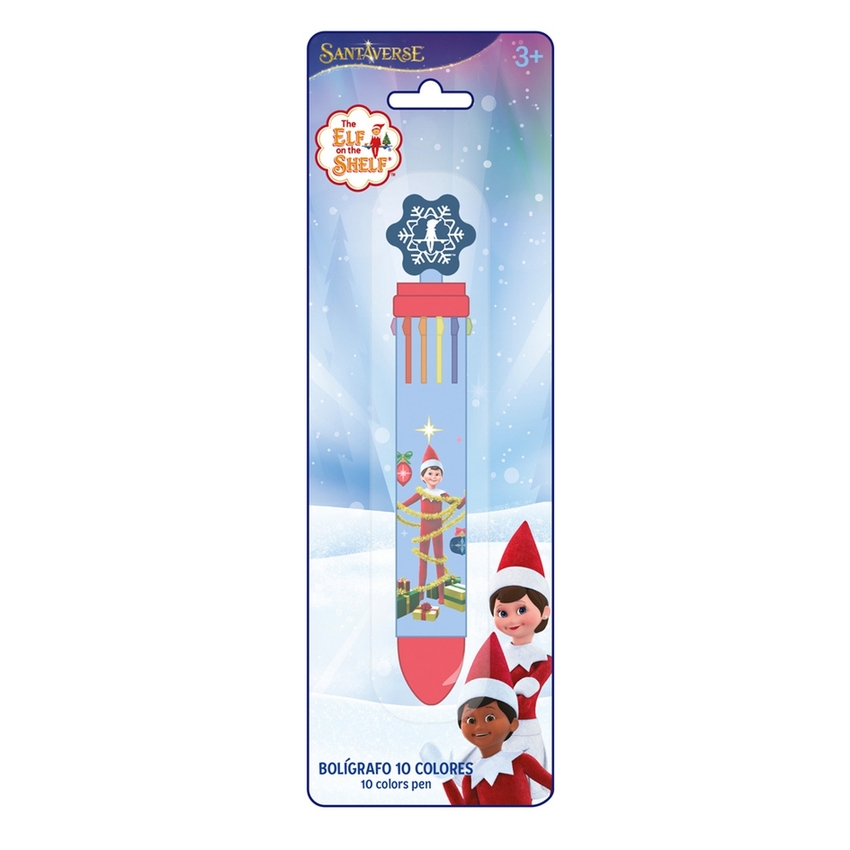 DISPLAY BOLIGRAFO RETRACTIL 10 COLORES SANTAVERSE 7X20CM