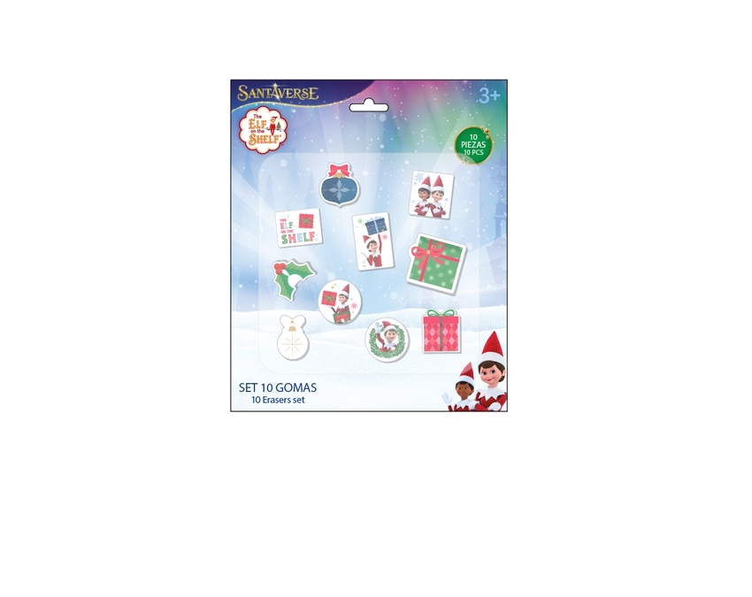 SET 10 GOMAS DE BORRAR SANTAVERSE 25X30CM