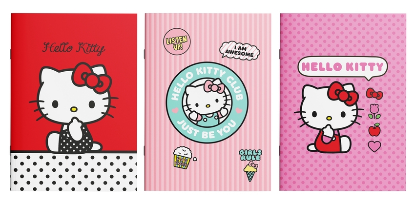 LIBRETA GRAPADA A4 PAUTA MM5 20+1H HELLO KITTY 21X29,7CM