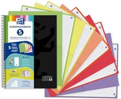 PAQ/5 BLOC A4+ 150H 90G. CUAD.5X5 EBOOK5 CLASSIC SURTIDOS