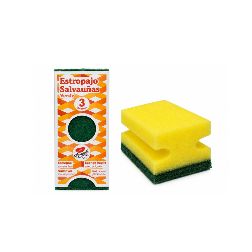ESTROPAJO SALVAUÑAS 6X9, PAQ/3 UDS