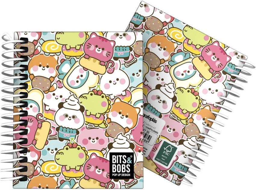 CUADERNO FOR A7 C5MM B&B KAWAII 9,5X310,5X1,6CM