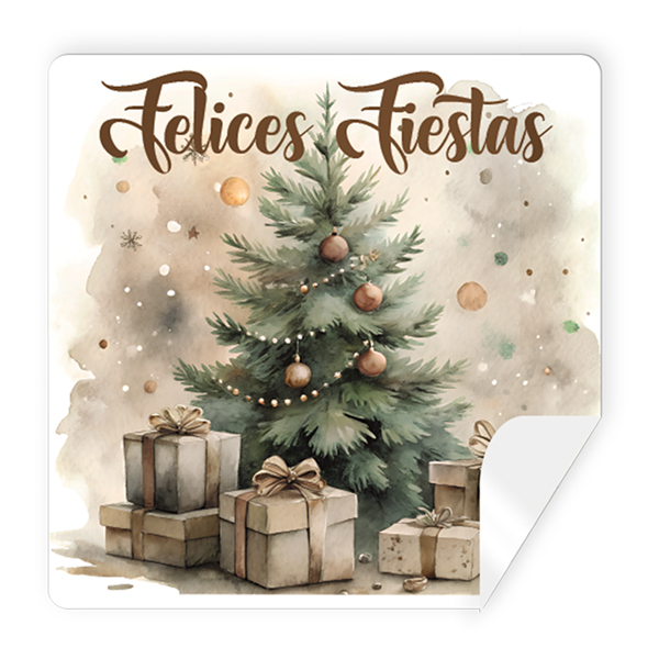 ROLLO 250 ETIQUETAS CUADRADA ARBOL