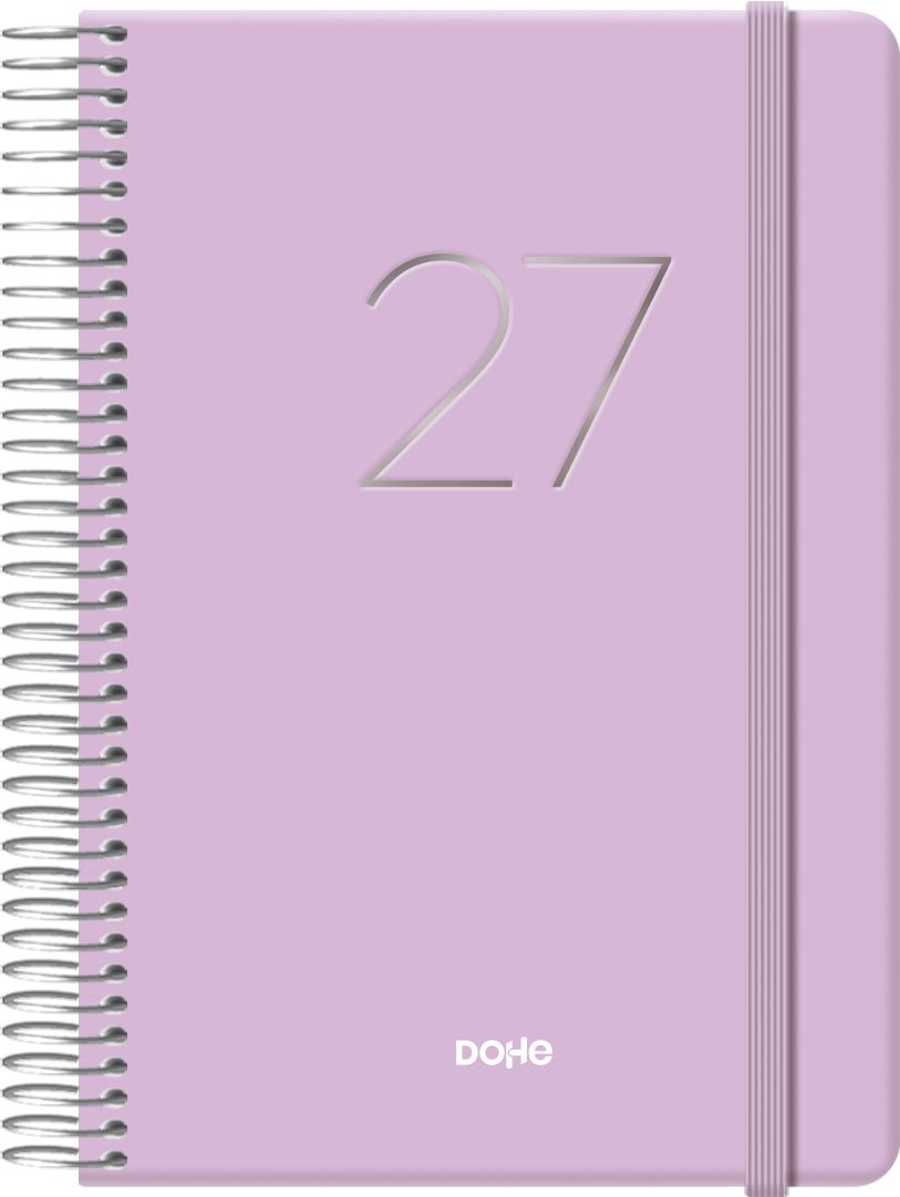 AGENDA ANUAL 2027 GLOSS DIA PAGINA 12,5X18CM MORADO