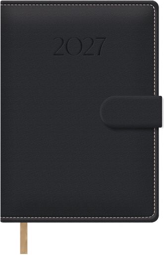 AGENDA ANUAL 2027 SENA DIA PAGINA 15X21 COLOR NEGRO CIERRE
