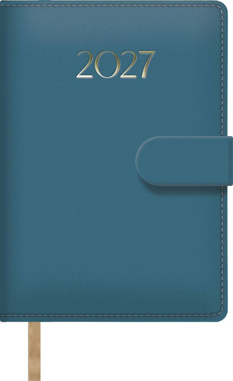 AGENDA ANUAL 2027 PRETTY DIA PAGINA 12,5X18 AZUL CIERRE IMA