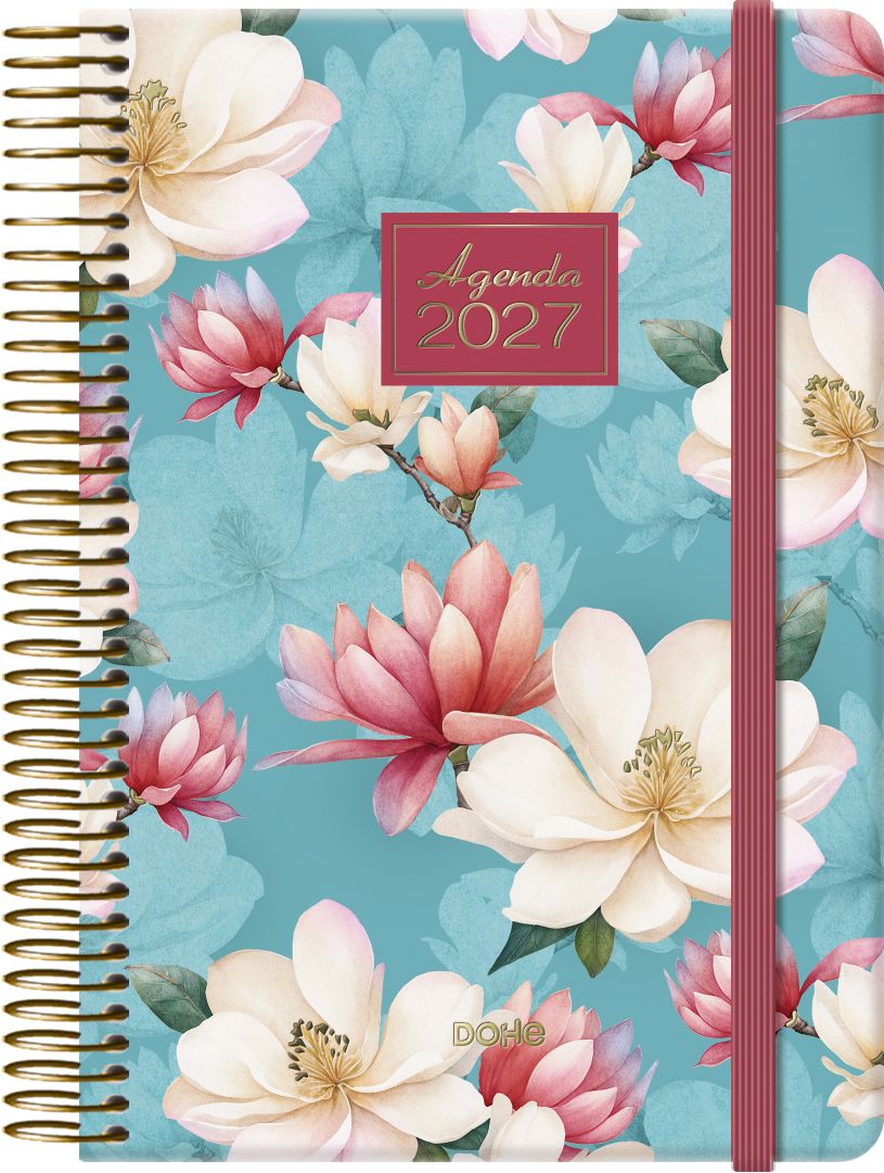 AGENDA ANUAL 2027 GLOSS DIA PAGINA 12,5X18CM CAMELIA