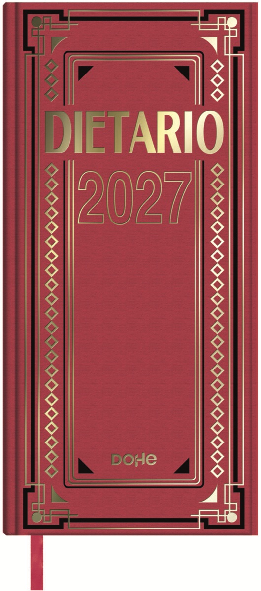 DIETARIO DOS TERCIOS 2027 14,5X31CM COLOR ROJO