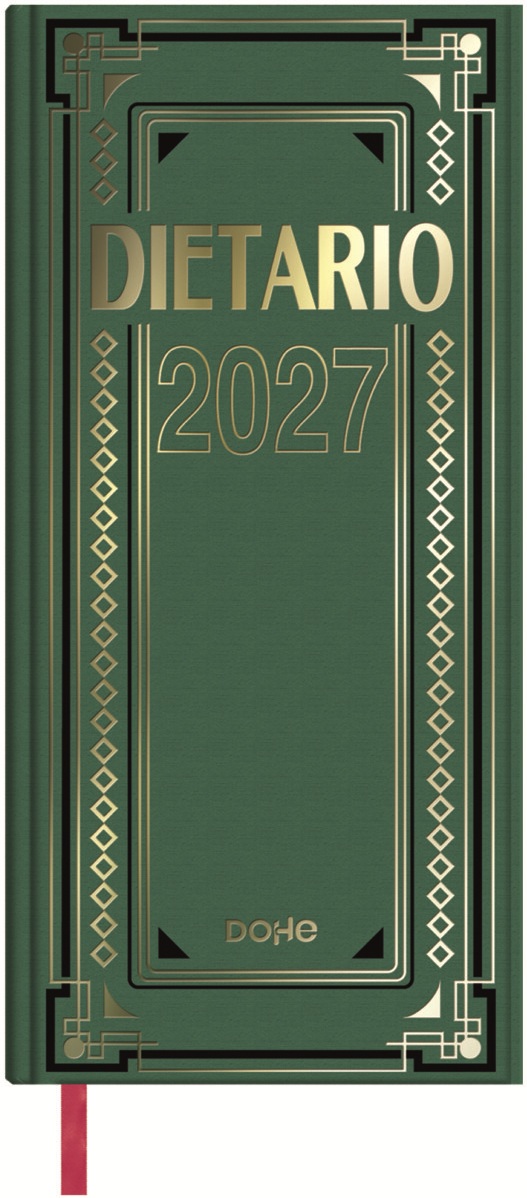 DIETARIO DOS TERCIOS 2027 14,5X31CM COLOR VERDE
