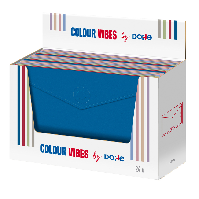 EXP 24 CARPETA SOBRE COLOUR VIBES 35X32CM CIERRE MAGNETICO