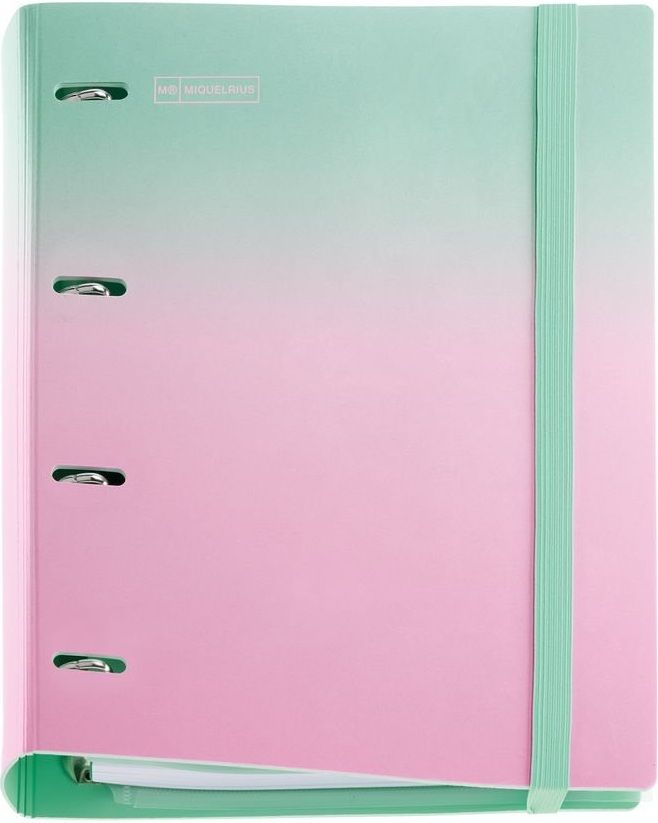 CARPEBLOCS A4 4 ANILLAS 35MM GRADIENT C/RECAMBIO MINT ROSA