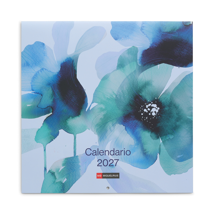 CALENDARIO PARED 30X30CM ACUARELA 2027