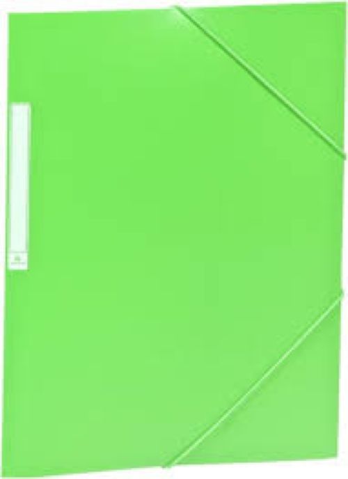 PAQ/10 CARPETAS F? GOMAS SOLAPAS PP TRANSLUCIDO VERDE