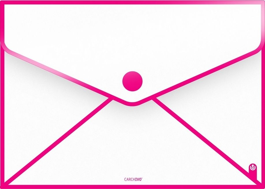 PAQ/6 SOBRE SENDY POLIPROPILENO A5 COLOR ROSA NEON