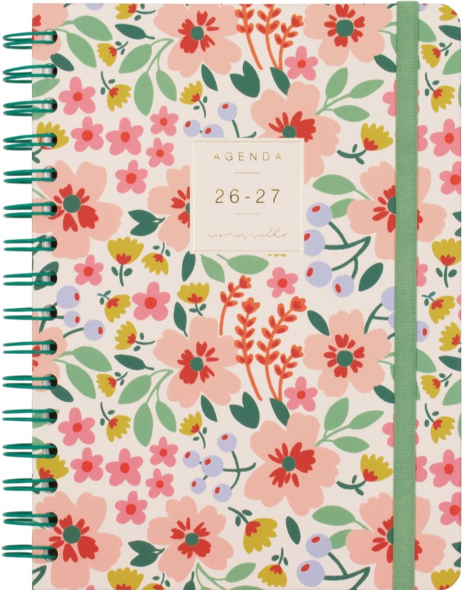AGENDA ESCOLAR 26-27 E10 DP MONIQUILLA VERDE ESPIRAL
