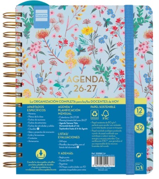 AGENDA ESCOLAR 26-27 4? SVH MAGIS DESIGN FLOWER ESPIRAL