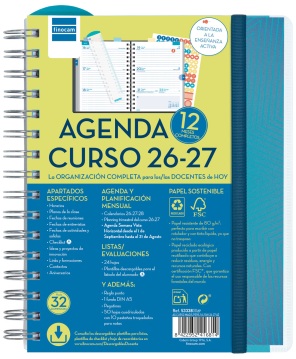 AGENDA ESCOLAR 26-27 4? SVH MAGIS PERS AZUL ESPIRAL
