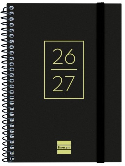 AGENDA ESCOLAR 26-27 8? DP SEC NEGRO ESPIRAL