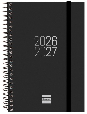 AGENDA ESCOLAR 26-27 E8 SVH ESPIR NEGRO ESPIRAL
